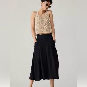 Maeve Anthropologie Black A-Line Skirt NWT
